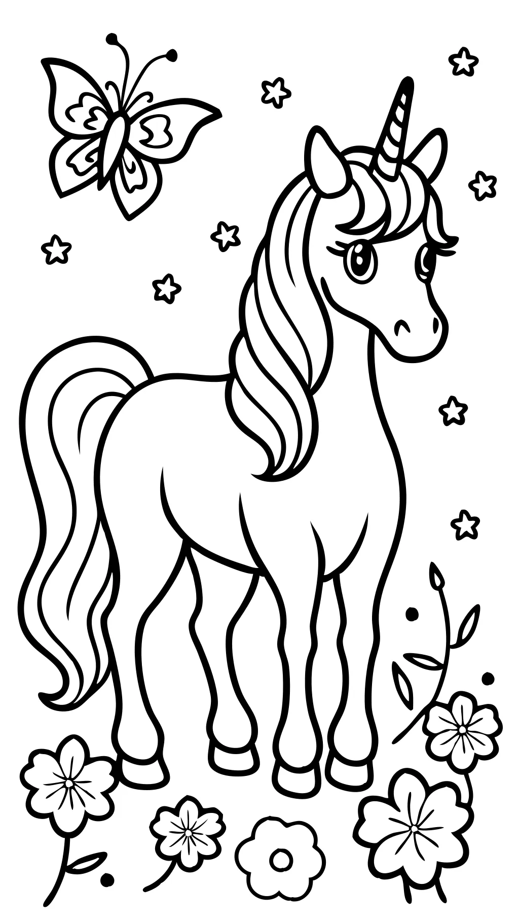 unicorn coloring page free